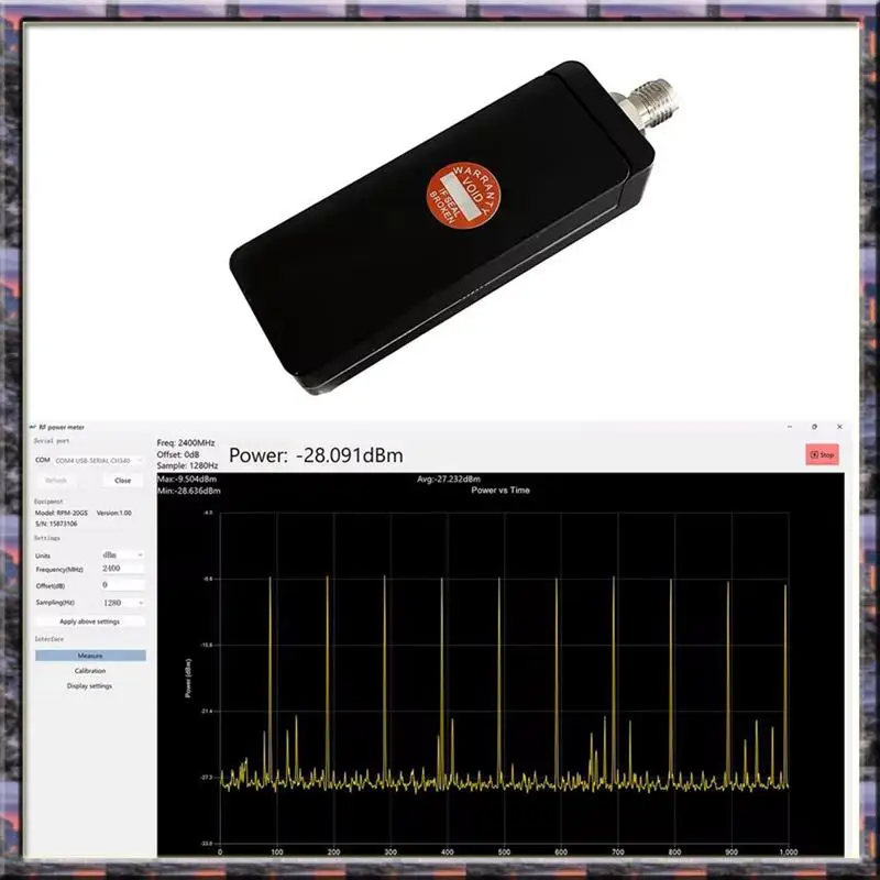 Hot Sale Precision USB RMS 10M-20Ghz RF Power Measurement Tool For Ham Radio And UAV Drone Amplifier Calibration