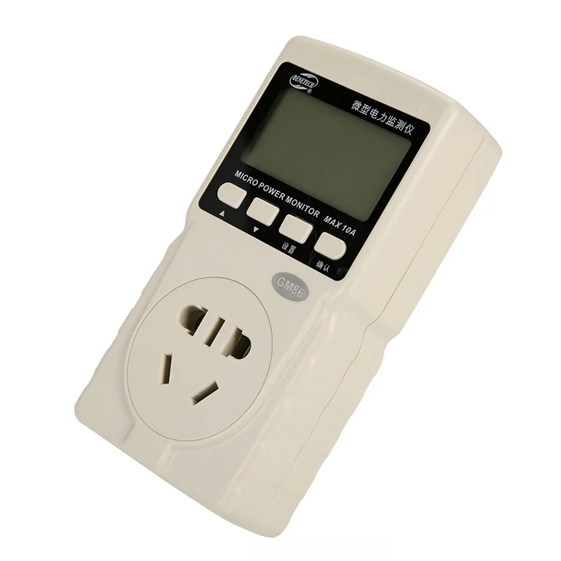 BENETECH GM86 LCD Display Digital Micro Power Monitor 220V 50Hz Only EU/US Plug Highly Precise Current Sensors Analyzer