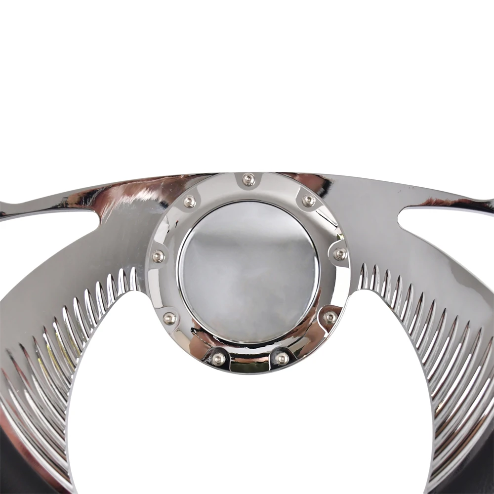 تصميم خاص قوس تعديل عجلة القيادة 9 ثقوب القرن زر عجلة القيادة الرياضية مع نصف دائرة ستوكات الجلود