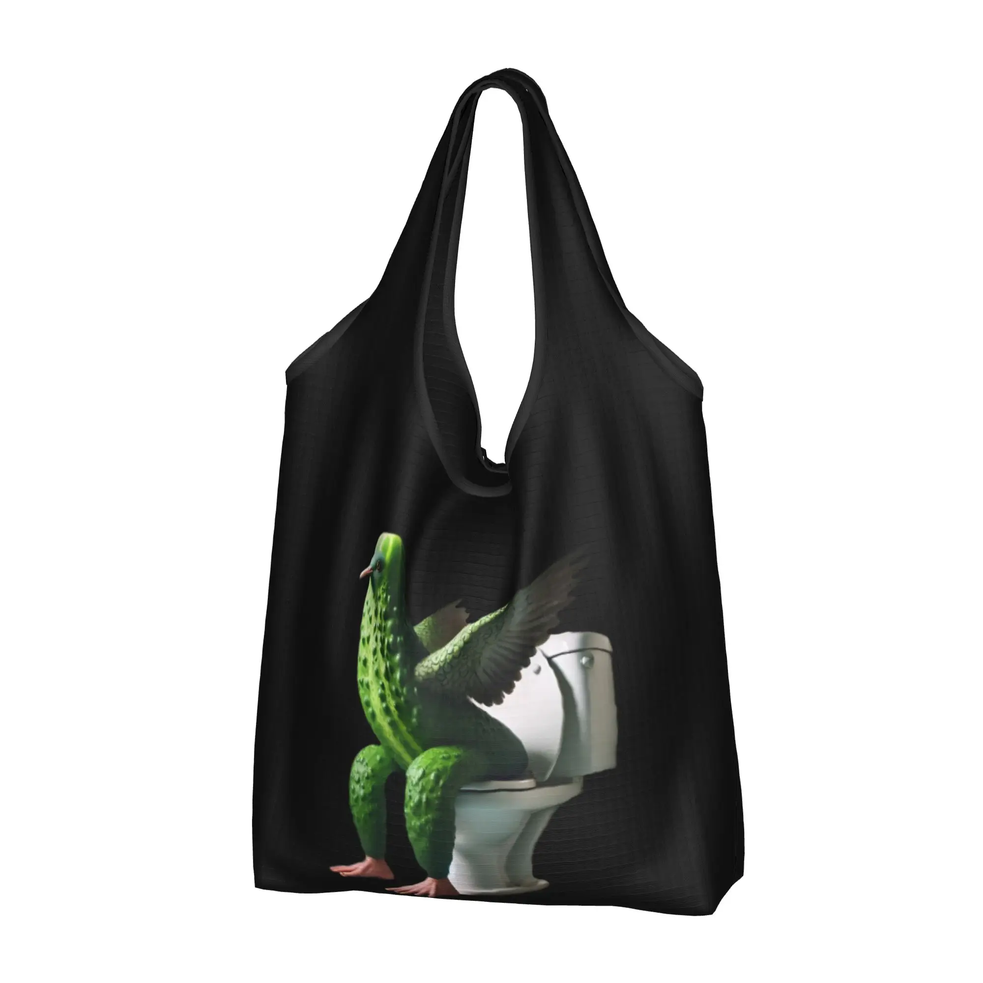 Reusable Italian Brainrot Hot Shopping Bag Women Tote Bag Portable Manga Pickle Pigeon Groceries Shopper Bags