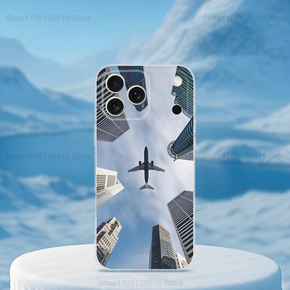 Чехол для телефона Plane Art Airplane для iPhone 16,15,14,13,12,11,17 Pro, Max, Plus, X, XS, XR, SE, мини-прозрачный мягкий чехол