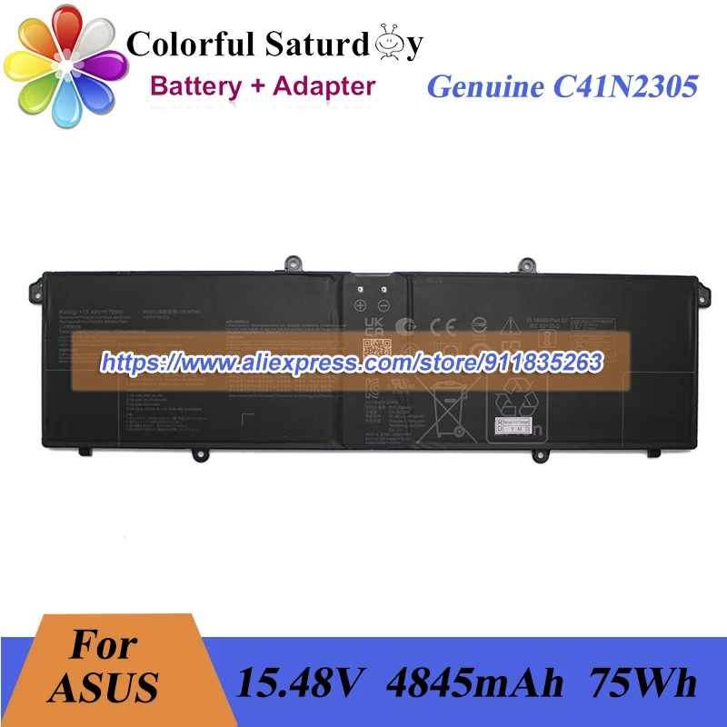 

Genuine C41N2305 Battery for ASUS 15.48V 4845mAh 75Wh Laptop Battery