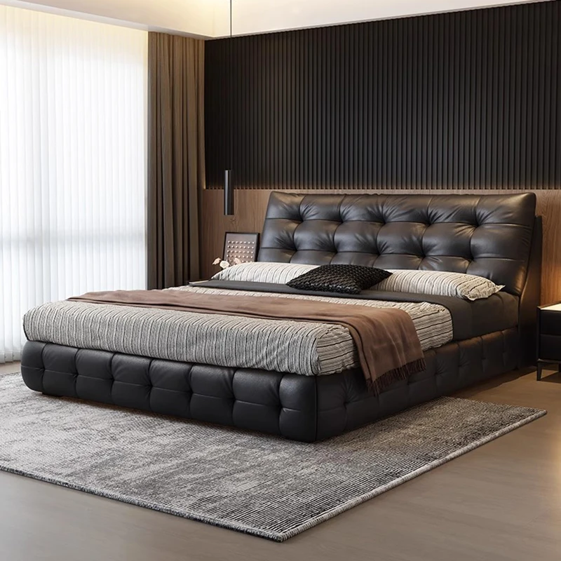 

Modern Bedroom Bed Frame Headboards Massage Wooden Design Bed Space Saving Beauty Storage Camas De Casal Lounge Suite Furniture