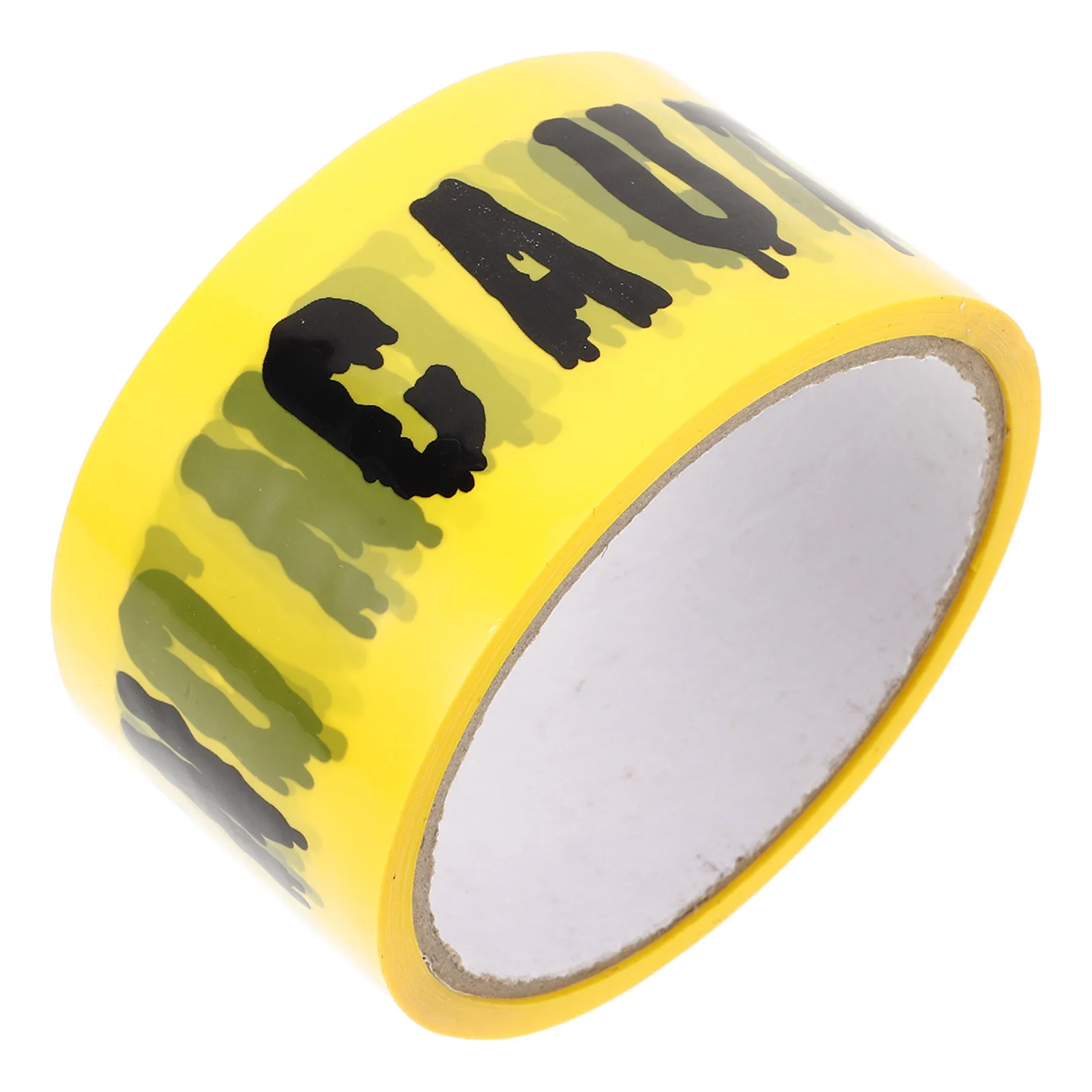 

1 Roll Halloween Party Caution Tape Scary Decoration Adhesive Warning Tape Warning Text High Visibility Tape for Indoor and