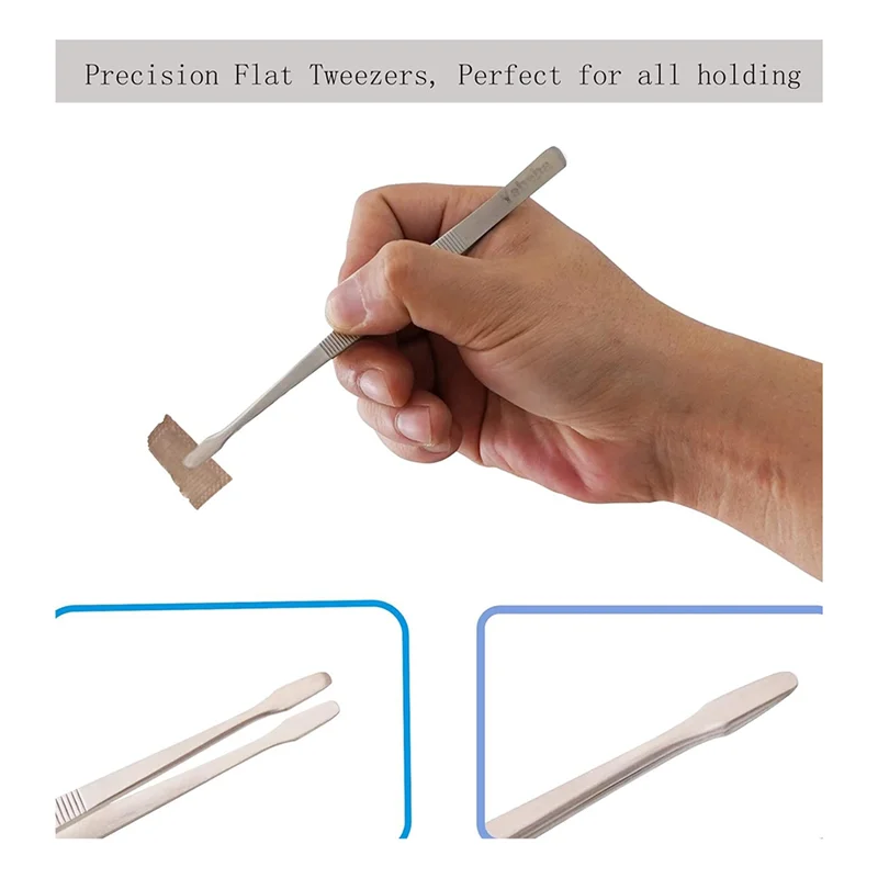 مجموعة ملاقط دقيقة BAAG-5Pcs - ملاقط من الفولاذ المقاوم للصدأ مضادة للكهرباء الساكنة للإلكترونيات وصناعة المجوهرات وأعمال المختبر Du