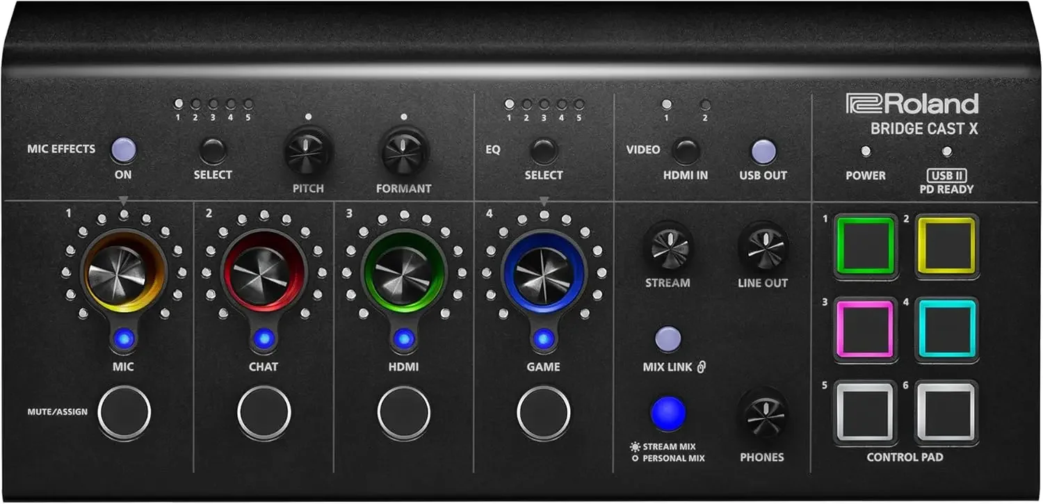 BRIDGE CAST X Dual Bus Gaming Mixer & Video Capture | Pro Audio Streaming Interface for Online Gamers & More