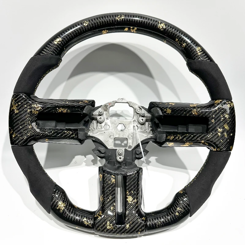 

Real Carbon Fiber Steering Wheel Sport Racing Style Direct Replacement for Older Ford Mustangs Car Accessory