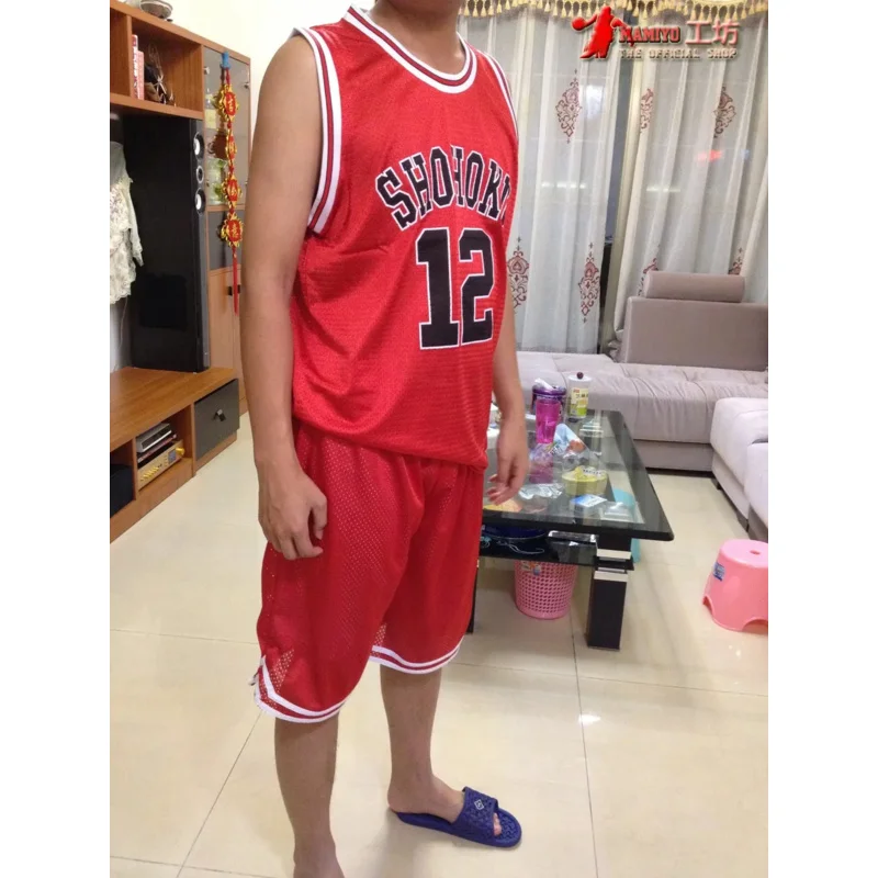 QQ 123Rukawa أنيمي شوهوكو فريق كرة السلة المدرسية الأبيض مجموعات 1-15 تأثيري حلي Hanamichi Sakuragi جيرسي الرياضة Unifor