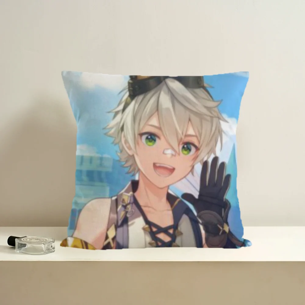 

Cushion Cover Genshin Impact Bennett High Quality Luxury for Pillow Room Decorating Items Decorative Pillowcase Home Decoration