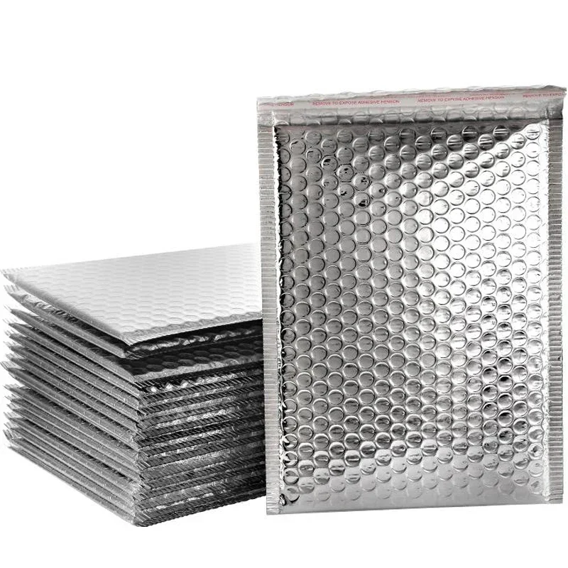 Shipping Envelopes 50pcs/Lot Foam Envelope Self Seal Mailers Padded With Bubble Mailing Bag Shipping Packages Black Gold Silver