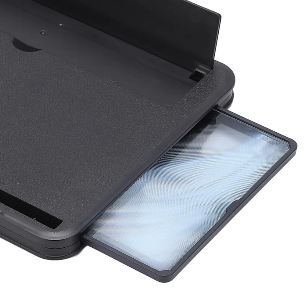 

Durable Pull Out Mobile Phone Screen Magnifier 2-In-1 Portable HD Video Amplifier Black Phone Stand Gaming Experience