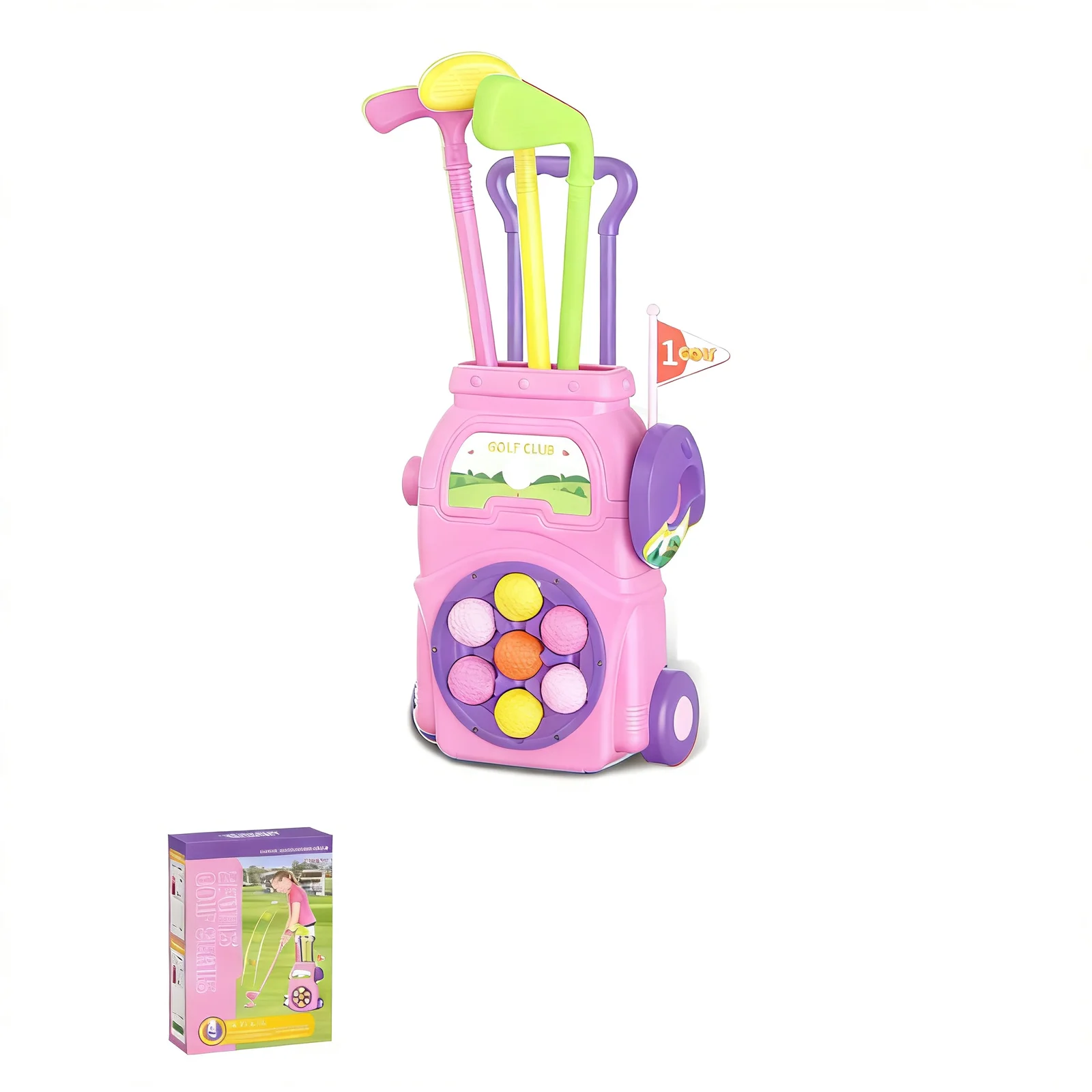 Indoor Golf Game Kids Golf Set Children Toy Portable Kit Outdoor Toy Toddler