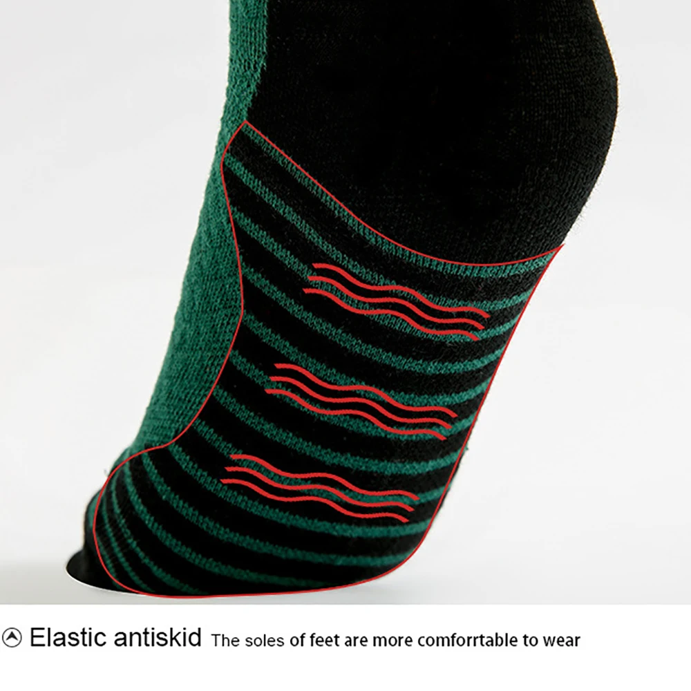 جوارب رياضية للرجال ذات أداء سميك مبطن رياضي متوسط الأنبوب عالي الجودة لكرة السلة والجري والتدريب