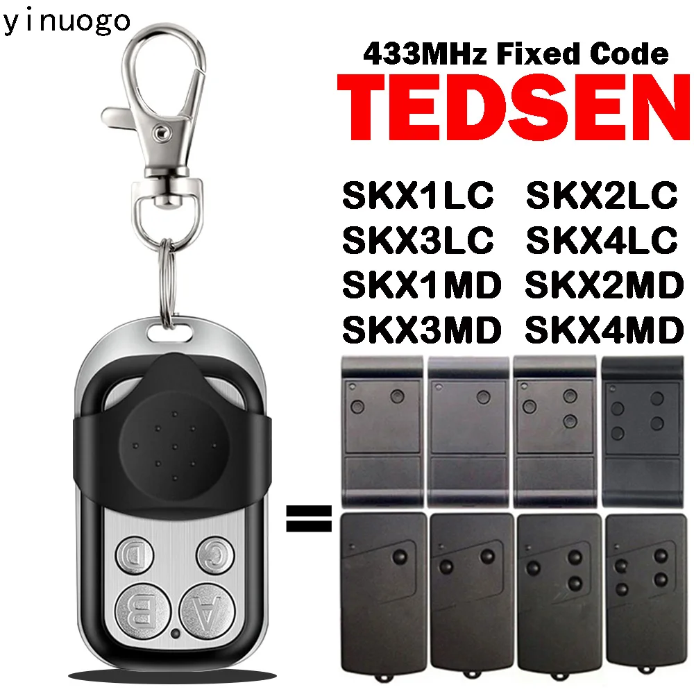 

TEDSEN SKX1LC/2LC/3LC/4LC SKX1MD/2MD/3MD/4MD Remote Control 433.92MHz Gate Garage Door Opener Fixed Code Transmitter Keychain