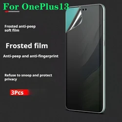 OnePlus13 Privacy Screen Protector For OnePlus 13 Matte Hydrogel Film One Plus 13 Soft Antipeeping Curved Full Coverage 1+13 1+