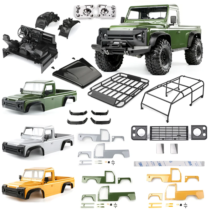 Metal Simulation 324mm 2 Doors Wheelbase Pickup Truck Body Shell for 1/10 RC Crawler Car Traxxas TRX4 DEFENDER RD110 Parts