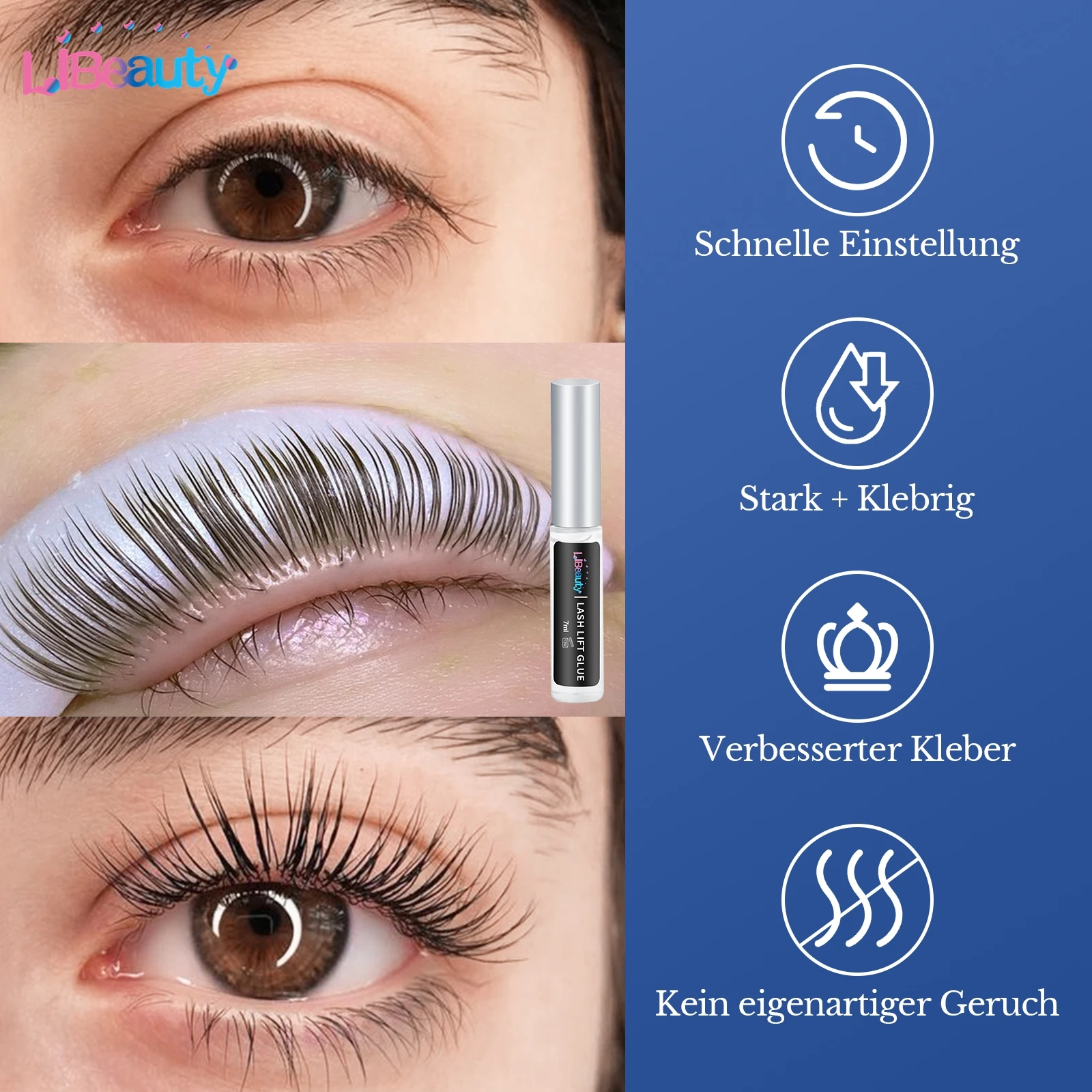 Libeauty 2 pçs 7ml forte lash lift cola lash levantamento adesivo claro cílios levantamento extensão cola super cílios ferramentas