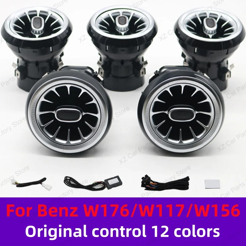 Für Mercedes-Benz A CLA GLA W176 W117 W156 Turbine Air Vent Umgebungs Licht Kit 12/64 farben Air Vents Auto Teile