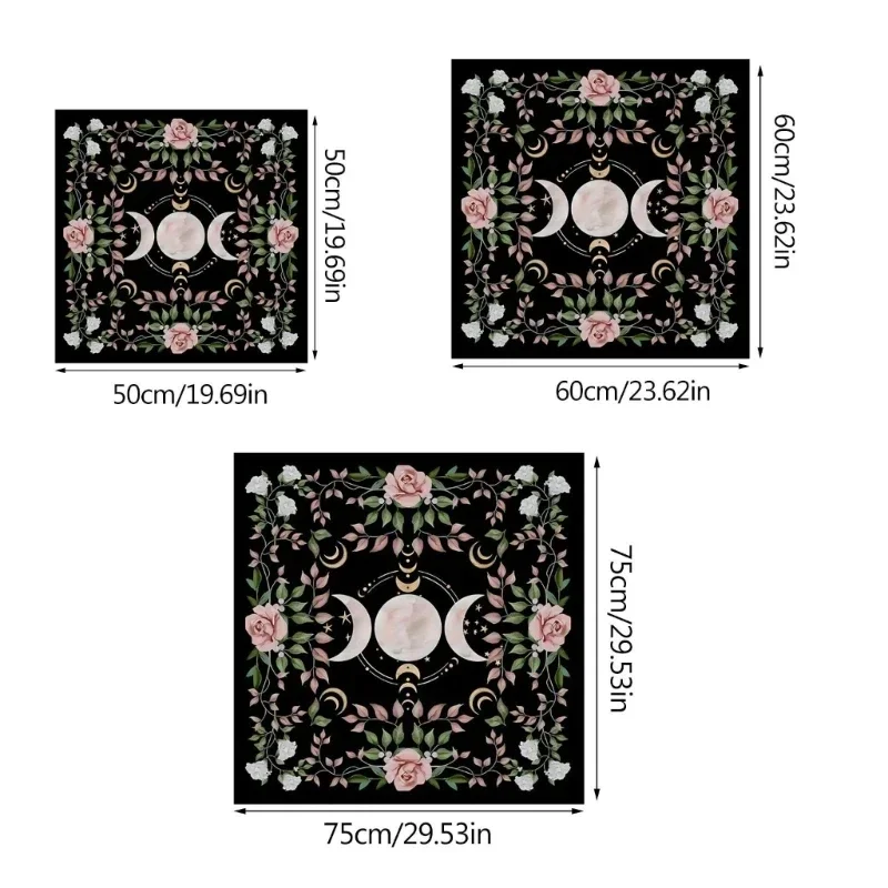 Altar Tarot Cloth Metatrone\'s Cub Crystal Grid Tablecloth Tarot Divination Cards Table Cloth Tapestry Witchcraft Supply