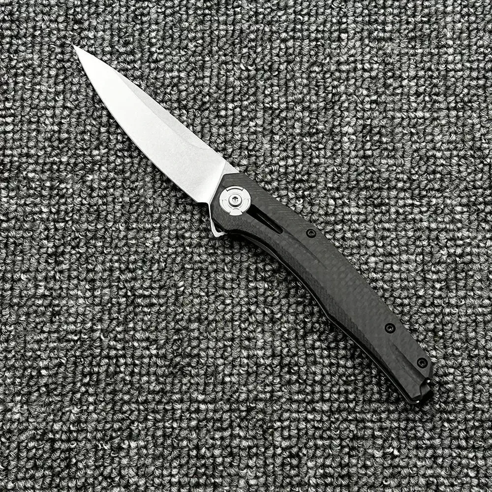 Z-0707 Outdoor Camping Wilderness Survival Knife Carbon Fiber Handle High Hardness Pocket EDC Tool Knife