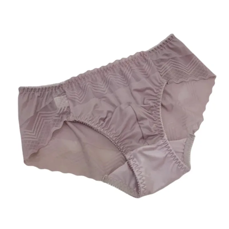 New Men's Lace Sheer Sexy Panties Crossdressing Smooth Shiny Elastic Fabric Men's Daily Wear Briefs Underwear