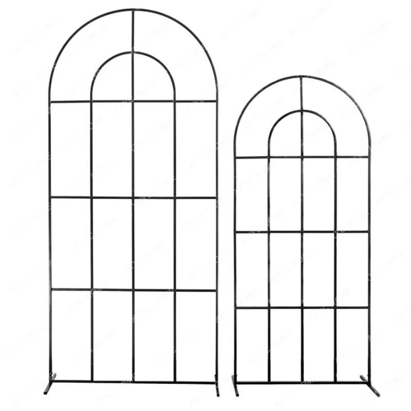 

Wedding Props Wrought Iron Decoration Arched Door Mori Style Wedding Scene Layout Stage Background Shelf Grid Screen