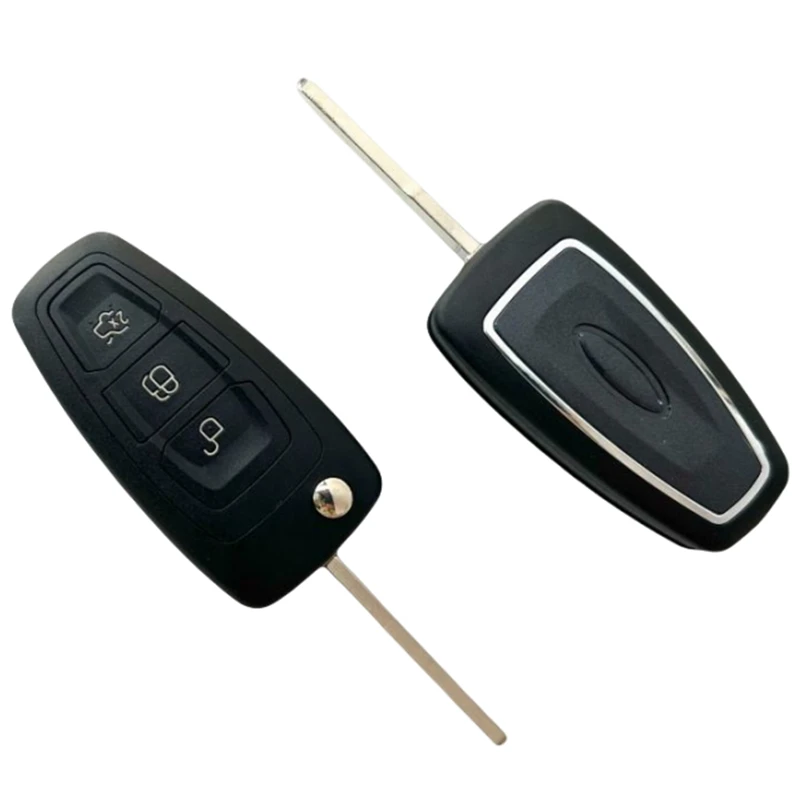 FLYBETTTER OEM Custodia per chiave sostitutiva a 3 pulsanti Keyless Entry Smart Key Shell per Ford Focus Fiesta Transit Ranger C-Max