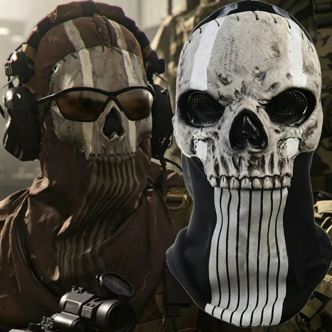 Scary Skull Full Face Balaclava, Breathable Stretch Face Mask for Motorcycle Cycling, Halloween Cosplay Haunted House Costume