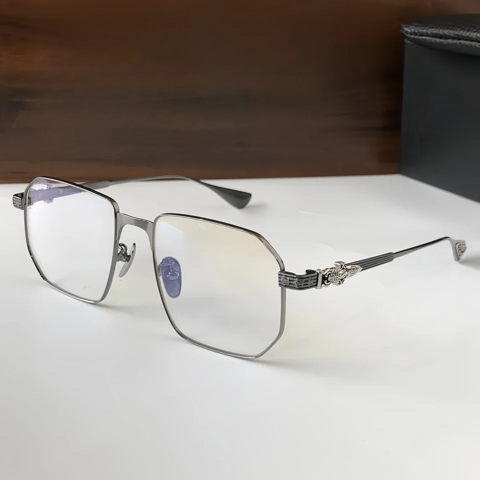 

2025 New Men's Fashion Square Reading Titanium Alloy Eyeglasses Frame Designer Luxury Brand Women's Optical Prescription Glasses