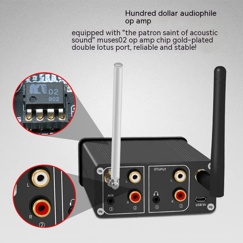 Bluetooth receiver player wireless audio to amplifier speakers lossless U disk SD card playback remote control hifi preamplifier