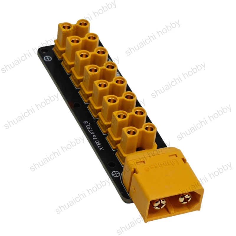 1 peça xt60 para 8 canais xt30 pdb 100a placa de distribuição de energia de corrente de carga máxima distribuidor de energia para carro rc/barco/submarino/robô