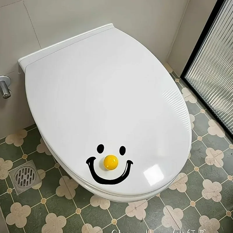 New Toilet Lid Creative Plastics Smiling Household  Anti Dirty Toilet Handle Lid Lifting Device Bathroom Decoration Accessories