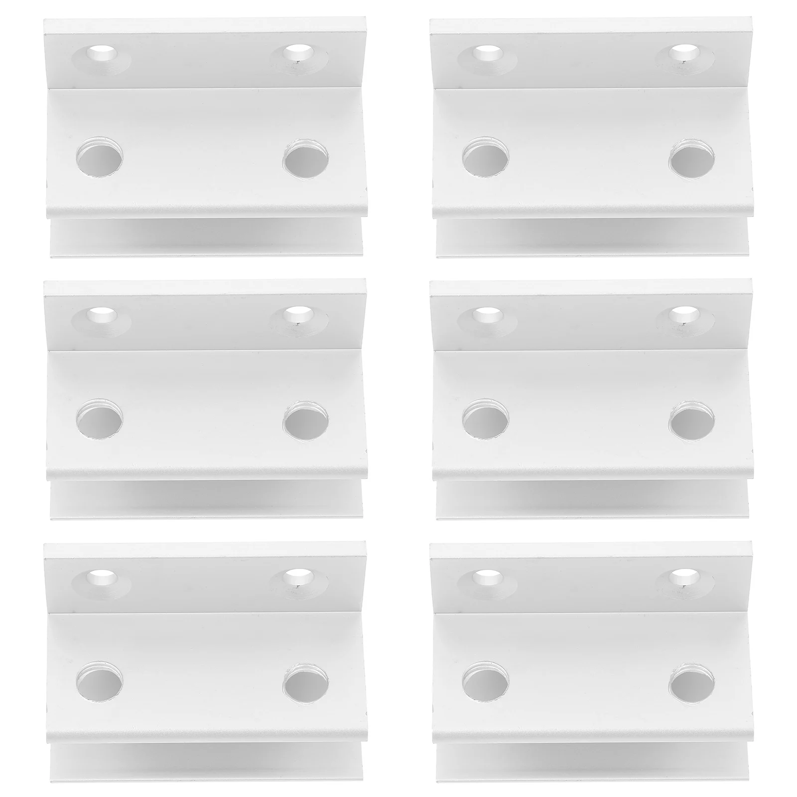 

6pcs Glass Clamp Fixing Brackets Aluminum Alloy Shelf Clips Mirror Hangers Glass Railing Mount Shower Door Hardware