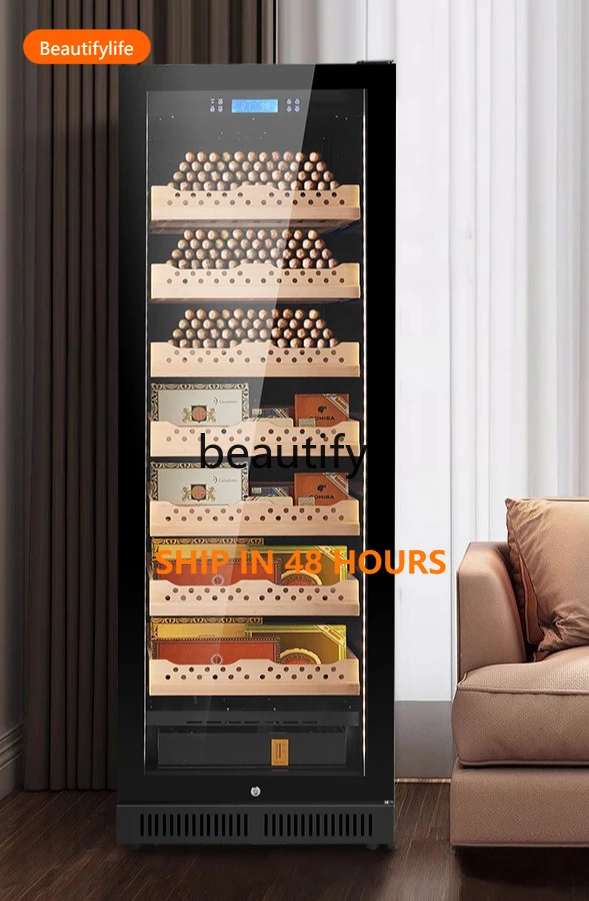 

Constant Humidity Cigar Cabinet Professional Storage Cabinet Cedar Wood Naked Household Solid Wood Tea Cabinet H
