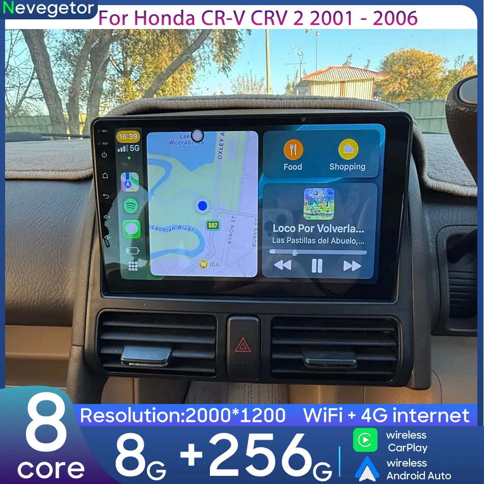 

Для Honda CR-V CRV 2 2001-2006 Автомобильный интеллектуальный мультимедийный плеер GPS-навигация Android Радио Видеоплеер Стерео CarPlay Auto