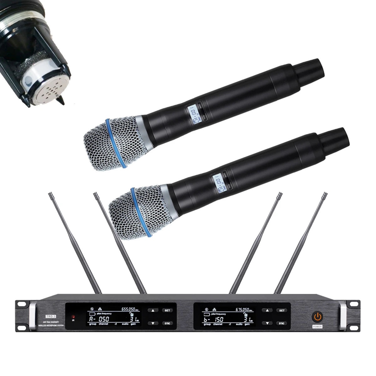 

Professional AD4D AD2 Transmitter Beta87 Condenser Silver Capsule ULXD4 Dual-Channel Receivers Stage Live Music Performance