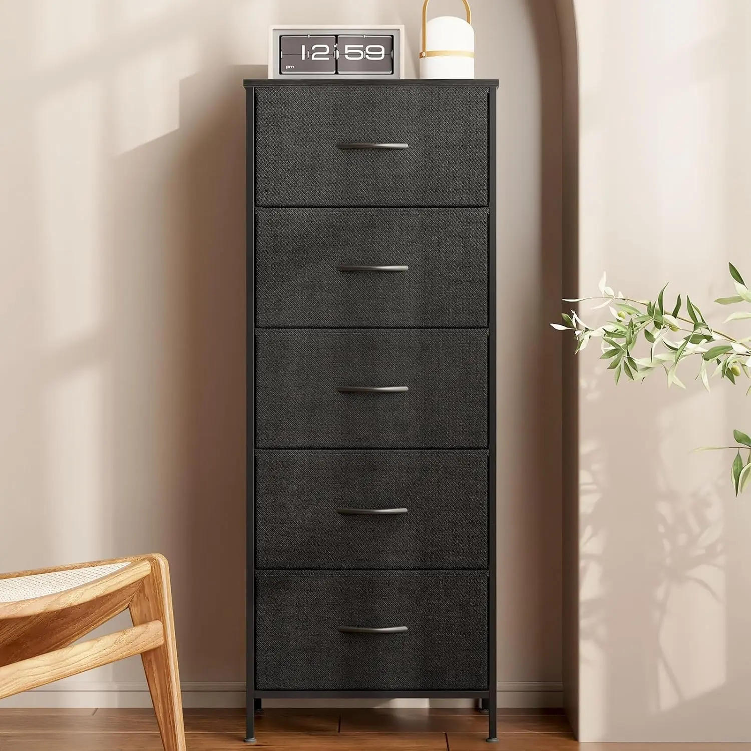 Dresser for Bedroom with 5 Storage Drawers, 48