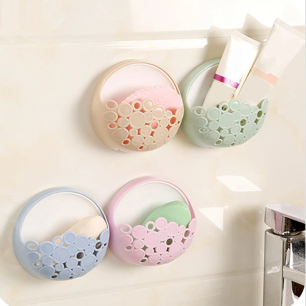 

Soap Dish Holder Suction Dispensers Vacuum Suction Cup Bar Soap Holder for Shower Bathroom Tub and Kitchen Sink (Pink