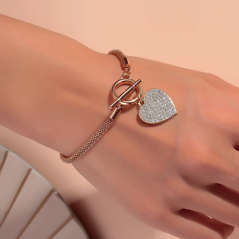 Aihua Bohemia Hamsa Hand Kreuz Armband für Frauen Herz Stern Rose Charm Armband Damen Boho Schmuck neu in Armband Geschenke – Detail 12