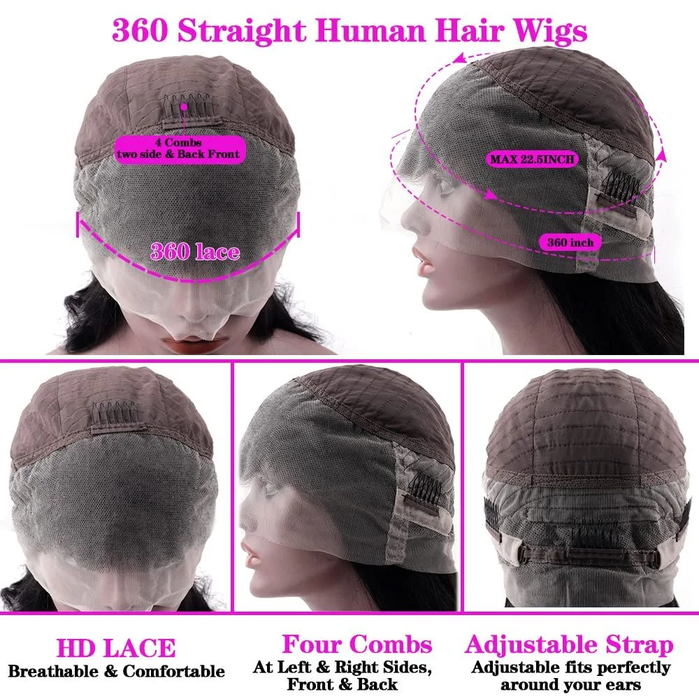 Body Wave 360 Lace Wig Human Hair Pre Plucked Transparent 13x4 Lace Frontal Wig Brazilian Hair Wigs For Black Women Mylockme