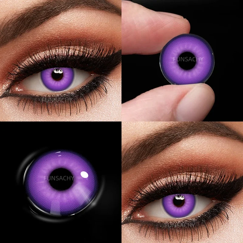 FUNSACHY Cosplay Draak Contactlenzen voor Ogen Anime Rollenspel Lens Halloween Cosplay Zwarte Contacten Jaarlijks Cosmetica Leerlingen