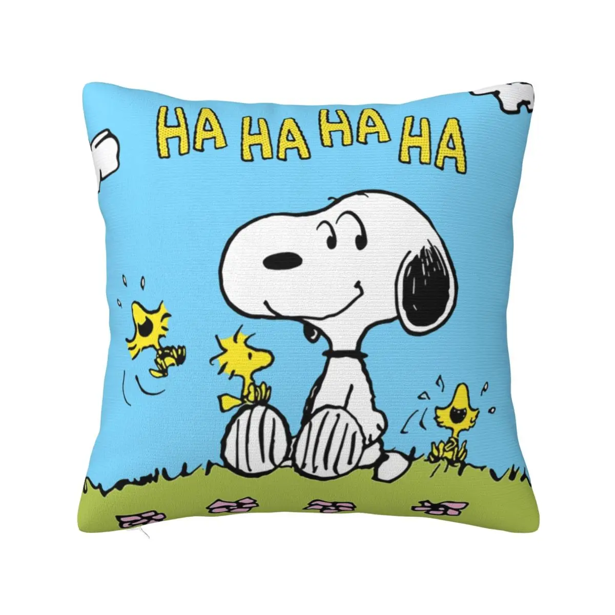 Snoopy Woodstock Pillow Covers Printing Cushion Cover Decorations Peanuts Cartoon Comic Throw Pillow Case Cover Home Multi-Size