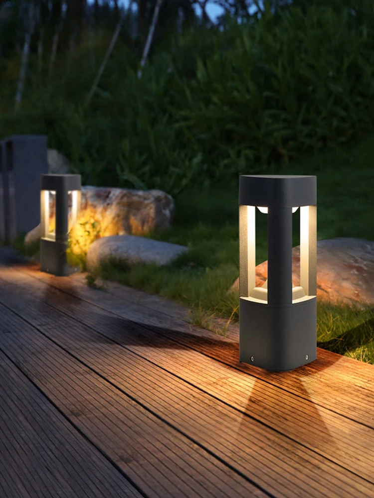 The product can be customized.Solar lawn outdoor waterproof lawn lamp modern garden lamp villa yard lamp outdoor