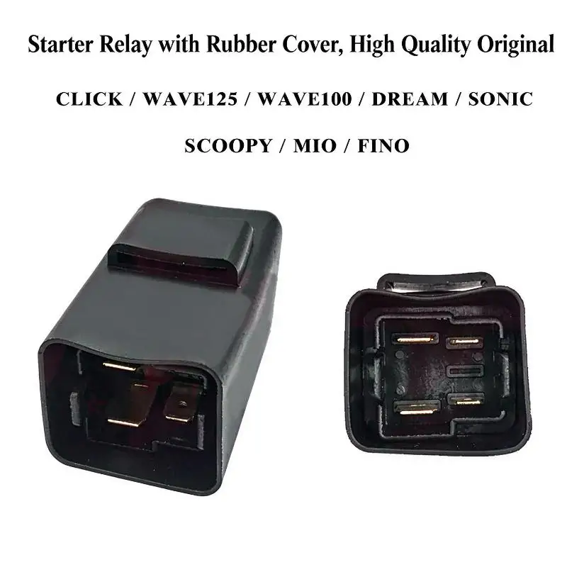 Waterproof Original Starter Relay Reliable Operation for WAVE110/125 CLICK CLICK-i SCOOPY-i MIO FINO Scooter Replacement
