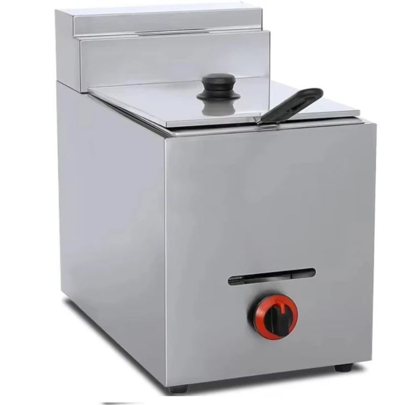 

Deep Fryer With 8L Basket and Lid Stainless Steel Countertop Chips Fast Food Restaurant