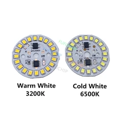 10個3ワット5ワット7ワット9ワット12ワット15ワット18ワットac 220v SMD2835 led pcb統合されたicドライバ温白色/ホワイト無人アルミランププレート