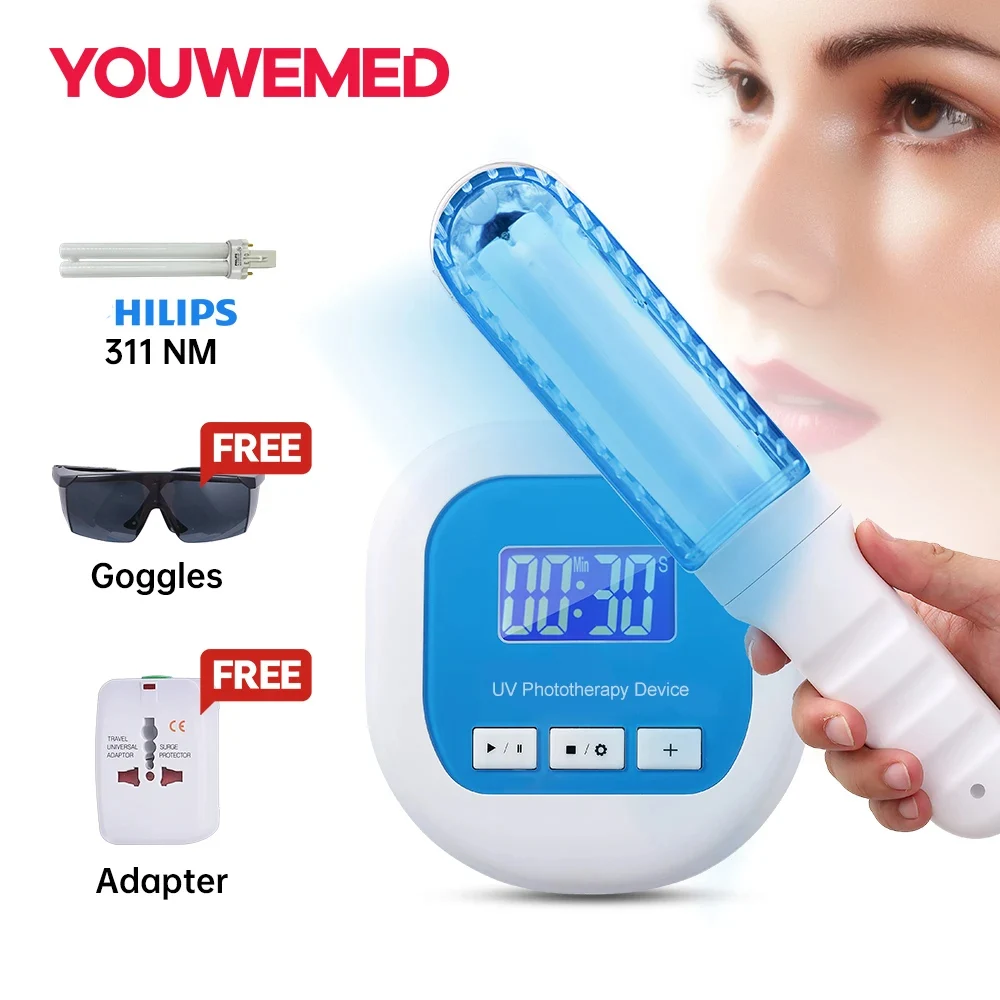 

311nm Ultraviolet Phototherapy Instrument Therapy For Vitiligo UVB Light treament Vitiligo Psoriasis White Spots Skin Disease