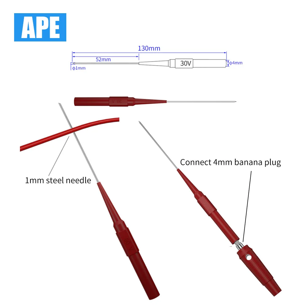 Imagem -04 - Teste Multímetro Leva Kit com Clipes Jacaré Conjunto de Sondas Elétricas Digitais 22 Pcs