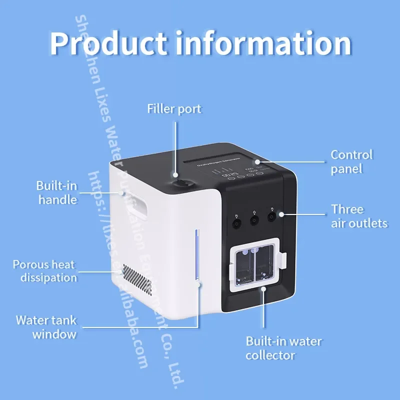 1500 ml/hydrogen generator office house hold hydrogen inhaler high efficiency large flow gas hydrogen generator