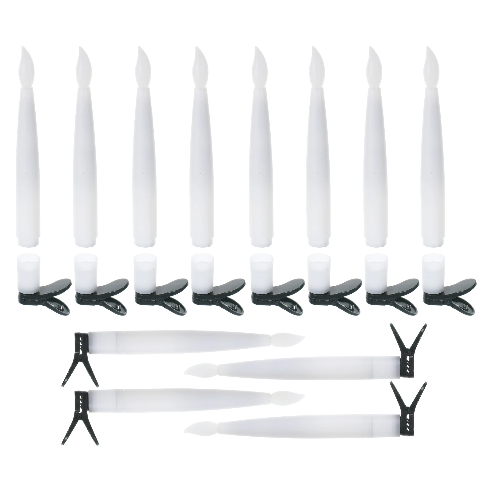 

12Sets Clip on Christmas Tree Candles Warm White LED Decoration Lights Operated for Seasonal Decor